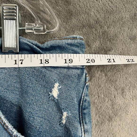 Abercrombie & Fitch The Dad Short Women’s 32 14 Denim Cutoff Distressed Lining - Picture 5 of 8